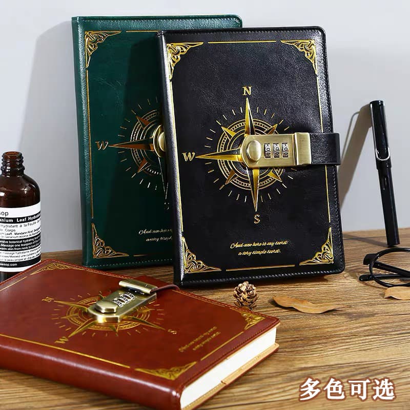 ノートカバー ノートカバー 秘密を守る暗証番号付き鹿柄ノート