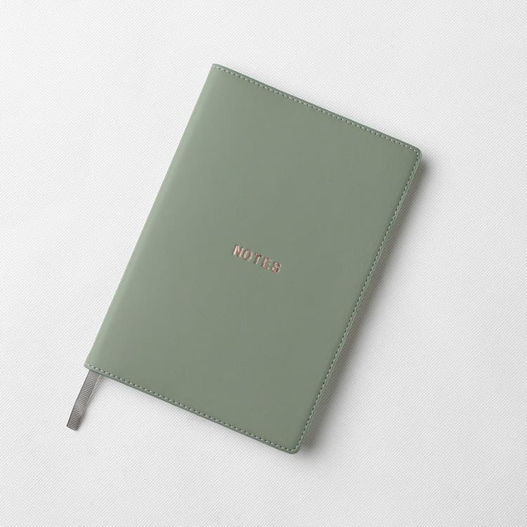 シンプル上質レザーノートカバー