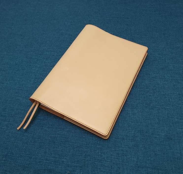 上質革製 シンプル文具ノートカバー