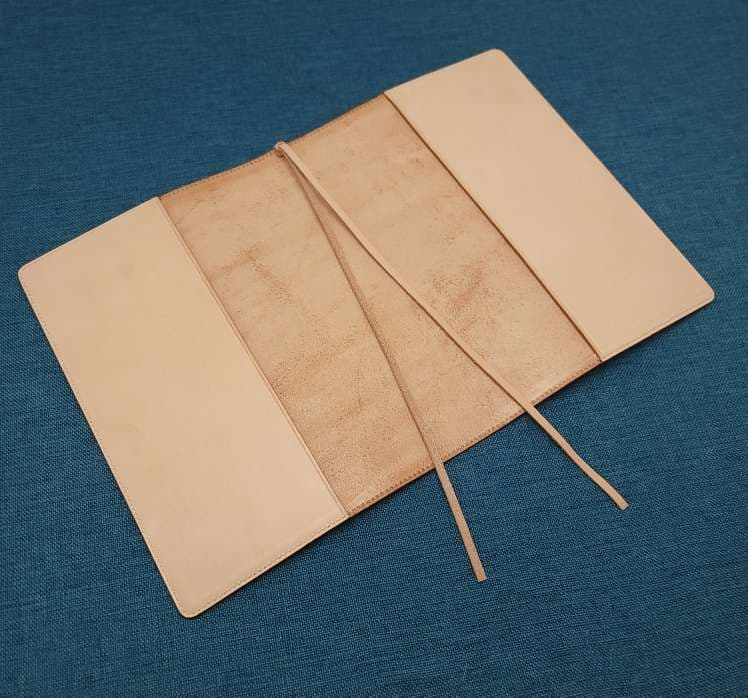 上質革製 シンプル文具ノートカバー